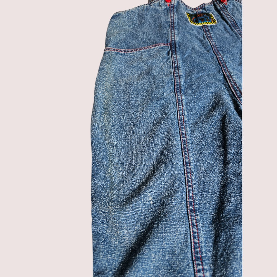 Vintage Scout Tex denim overalls with the contrasting cuffs and patch pocket Size 3