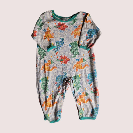 Crayola baby dino print sleeper/romper tagged 18m