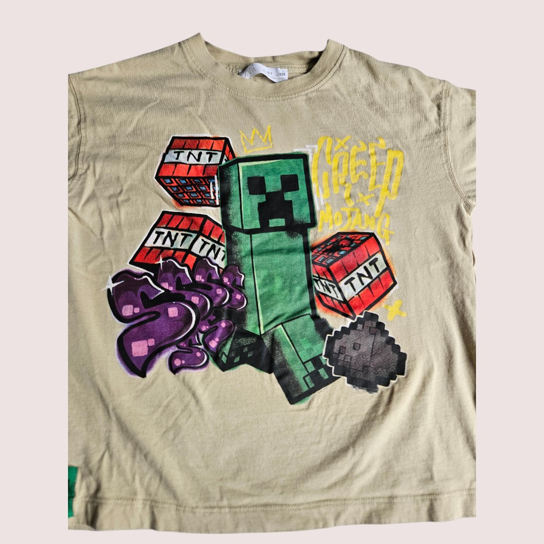 Zara Minecraft tee 6-7Y