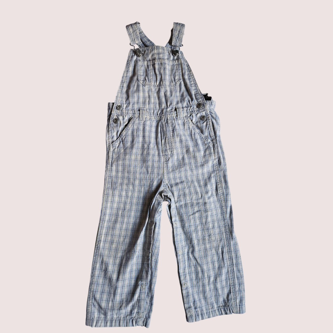 Gymboree plaid overalls 3-4T