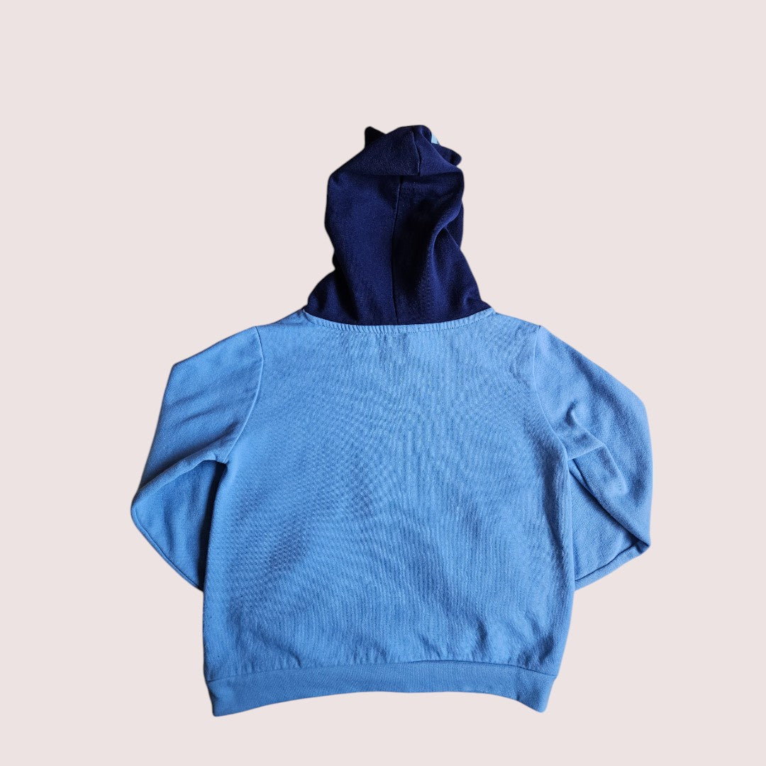 Bluey hoodie with ears and face on hood Size 4