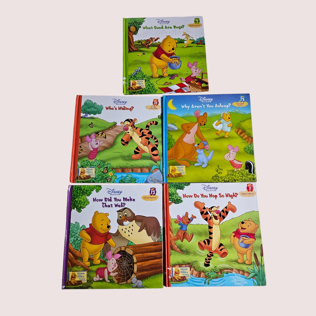 Set of 5 Vintage Winnie the Pooh "Thinking Spot" Books