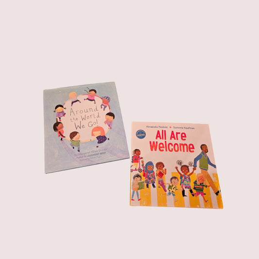 Around the World We go! and All are Welcome Hardcover Books