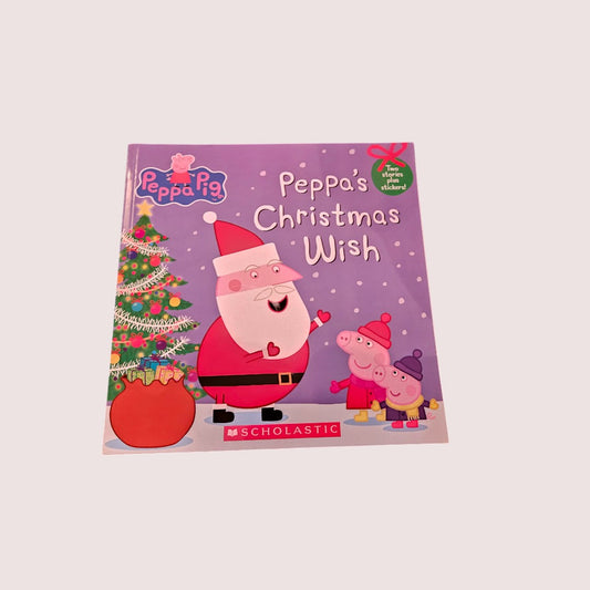 Peppa's Christmas Wish paperback with two stories and stickers