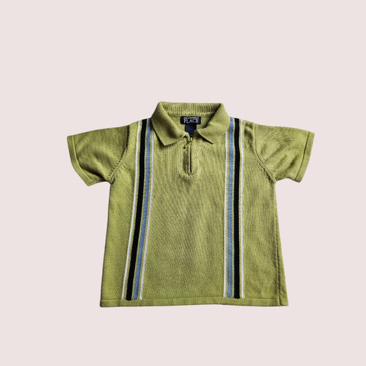 Retro Place knit polo tee 3T