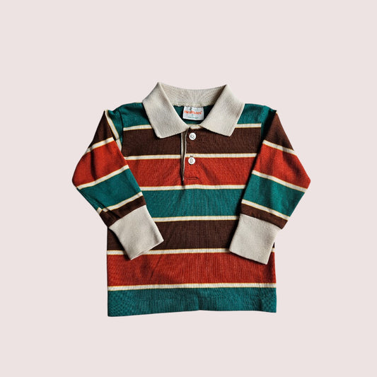 Vintage HealthTex striped polo 2T