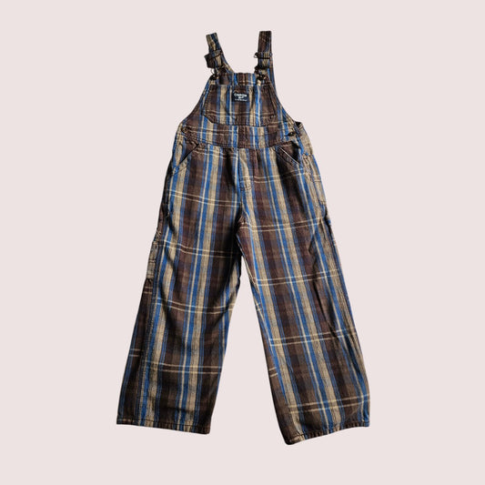 Modern oshkosh overalls in a cool plaid colourway Tagged 5T