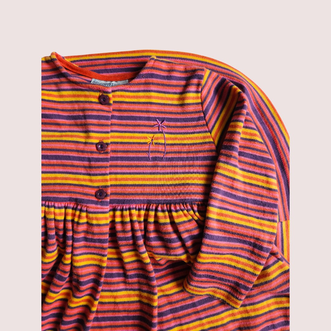 Vintage Genevieve Lapierre striped dress Tagged 3X