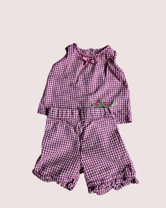 Vintage Ragscals seersucker set 6M