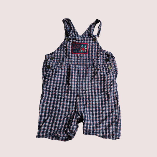 Vintage Peter Rabbit gingham shortalls 18M