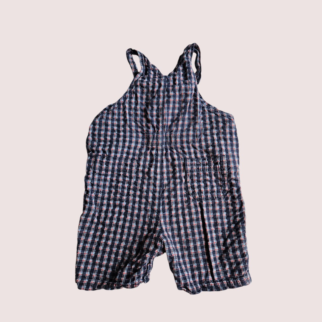 Vintage Peter Rabbit gingham shortalls 18M