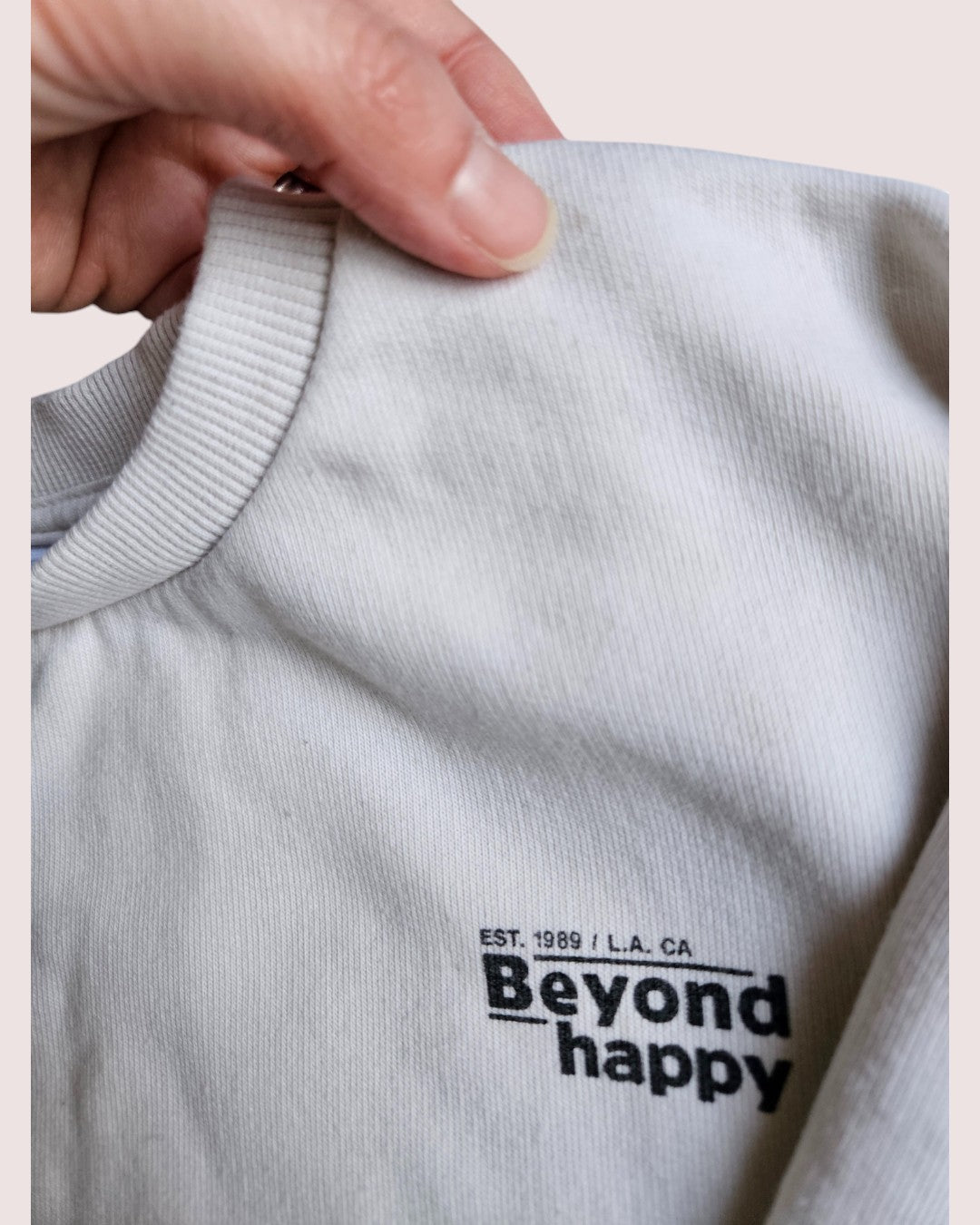 Zara "Beyond Happy" Crewneck 5-6T Cream