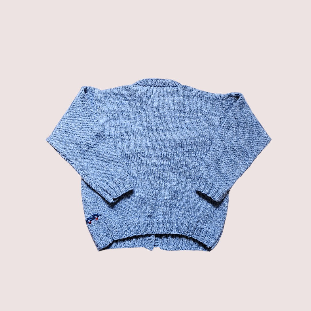 Handknit farm cardigan 2-3T