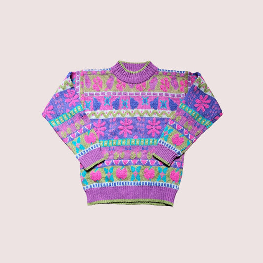 Vintage acrylic knit sweater 6-8Y