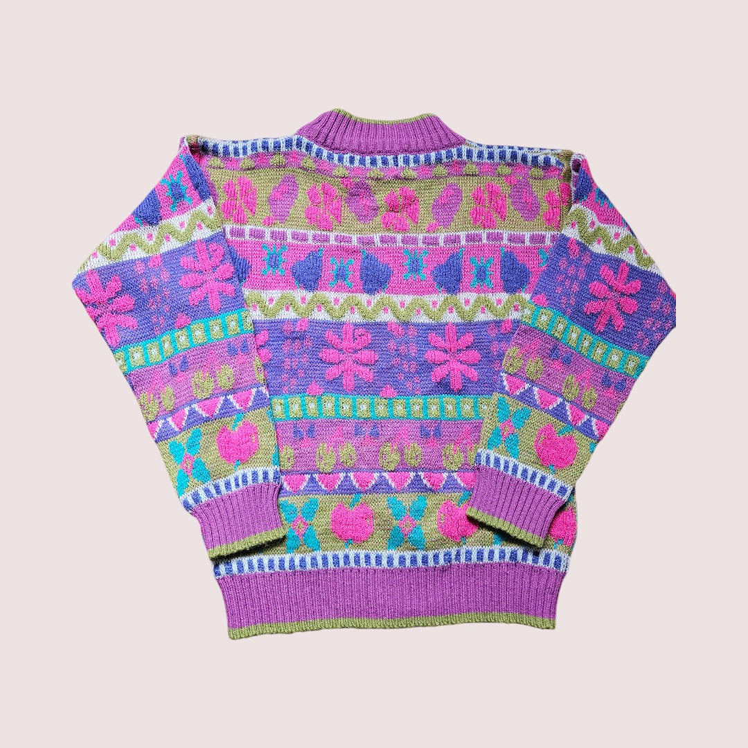 Vintage acrylic knit sweater 6-8Y