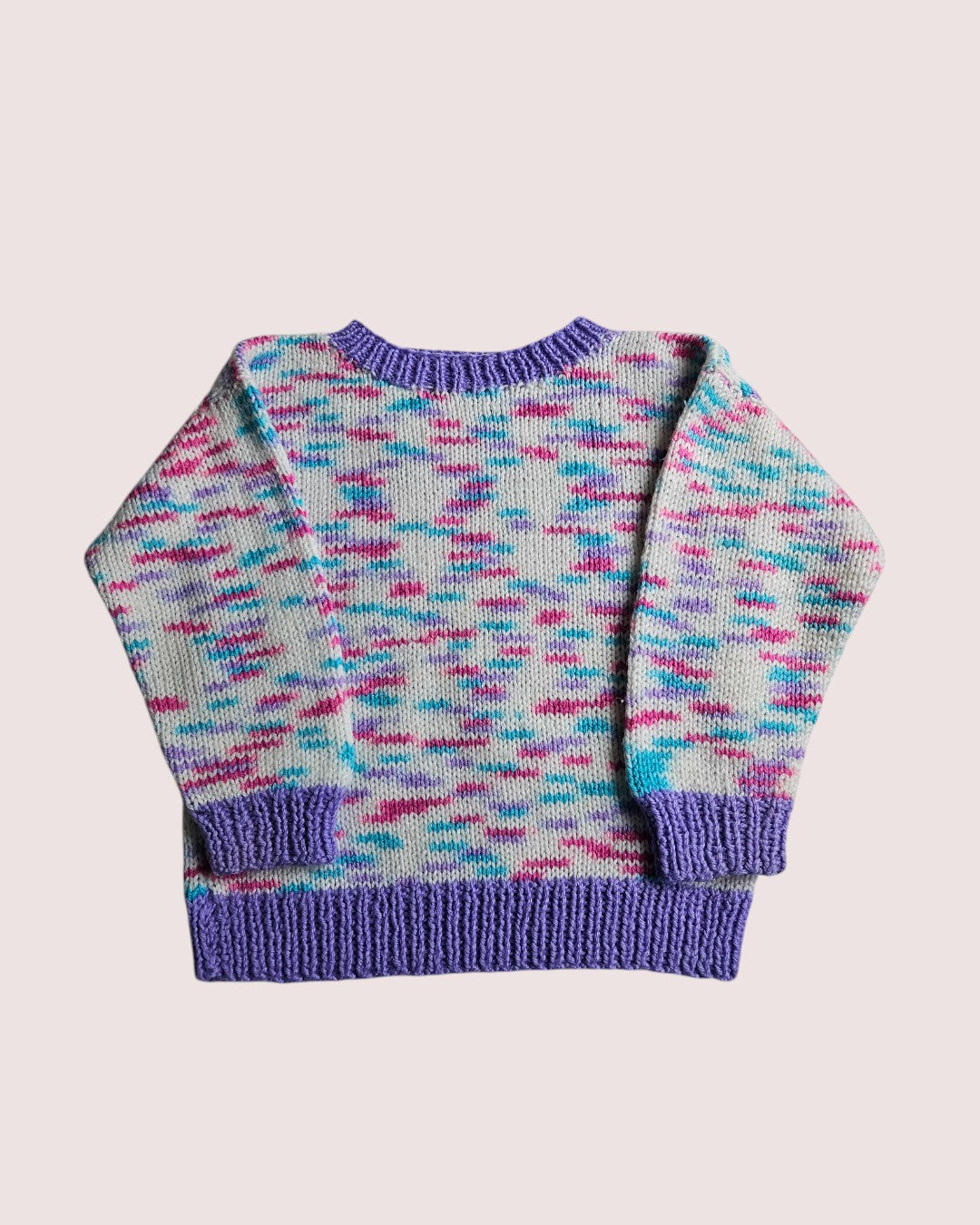 Handknit confetti sweater 3-4T