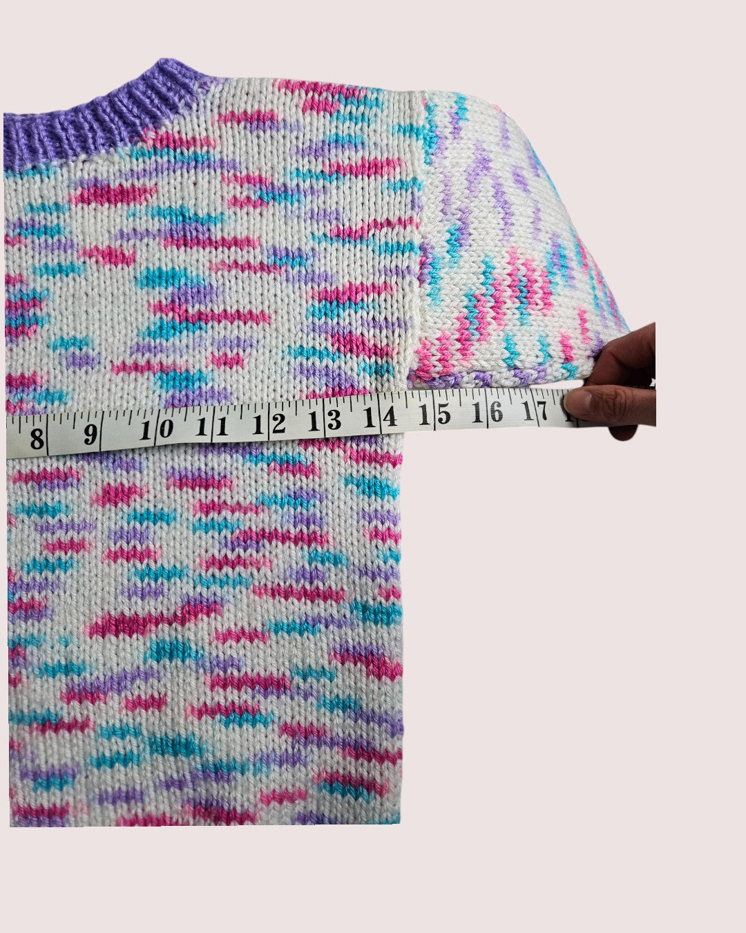 Handknit confetti sweater 3-4T