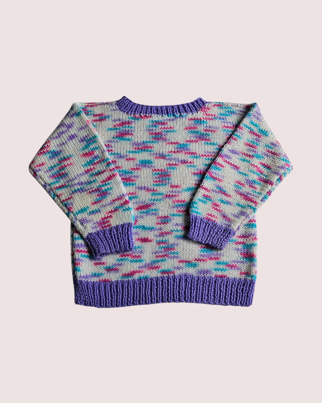 Handknit confetti sweater 3-4T