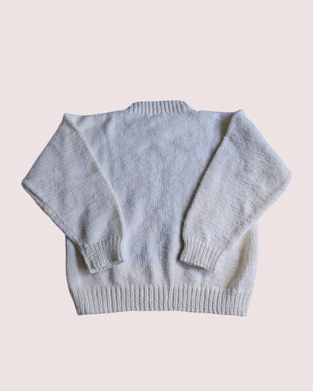 Handknit bear sweater 8-10Y