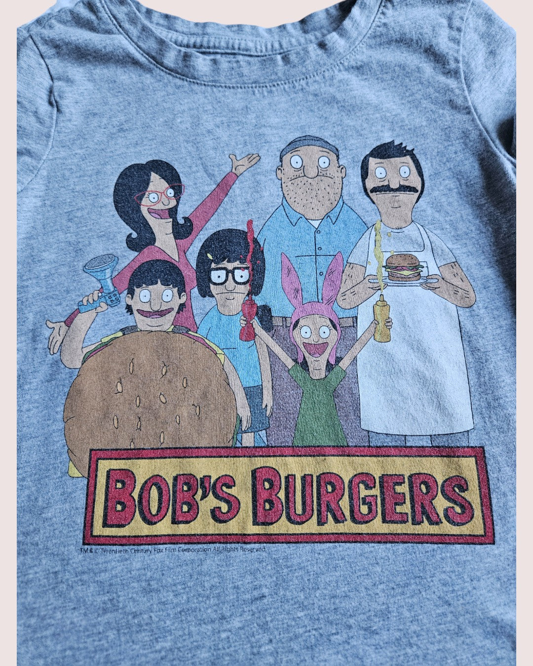 Bob's Burgers tee Tagged 6/7 Y best fit 4T