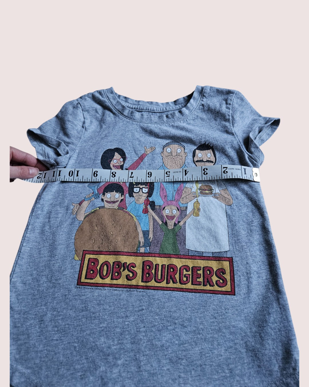 Bob's Burgers tee Tagged 6/7 Y best fit 4T