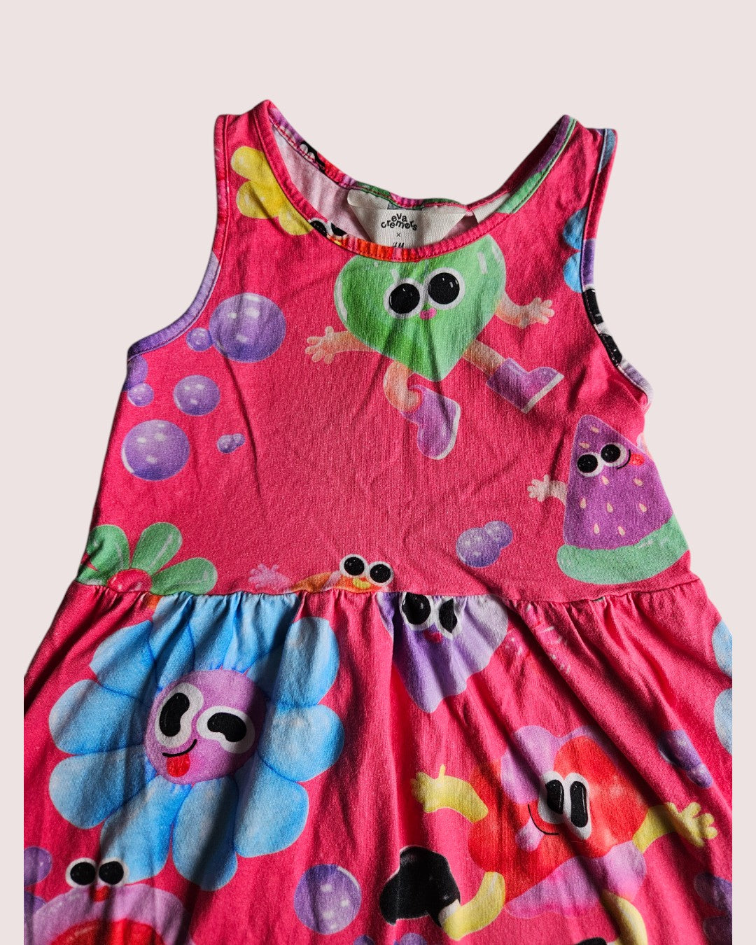 H&M x Eva Crevers collab abstract print dress 4-6Y