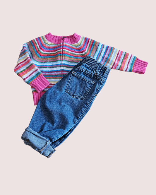18-24m bundle Weefolks jeans and Retro Gap wool cardigan