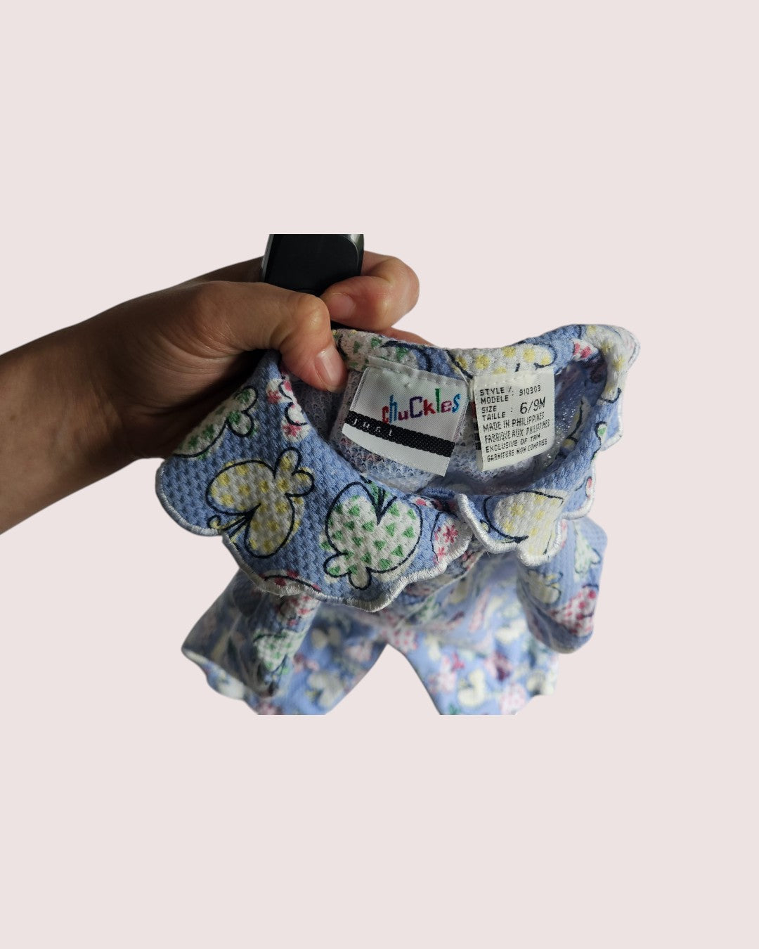 Vintage Just Chuckles butterfly romper 6/9m, fit up to 12m
