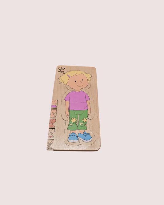 Hape Your Body 5-Layer Girl Puzzle
