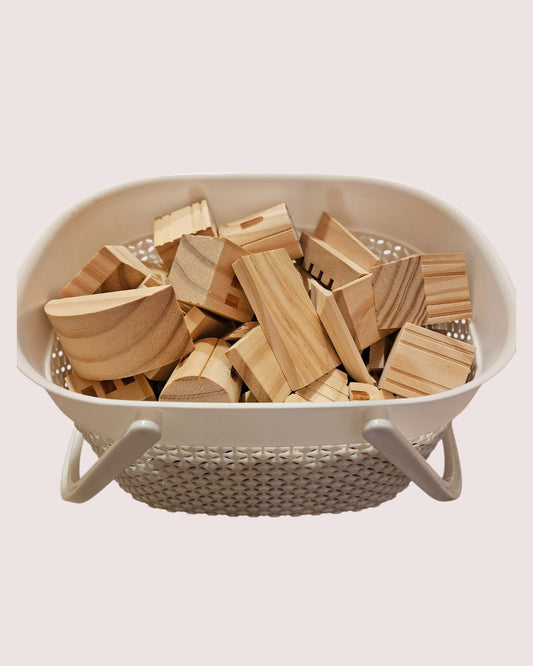 Wooden castle blocks
