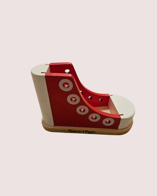 Melissa and Doug wooden lacing shoe