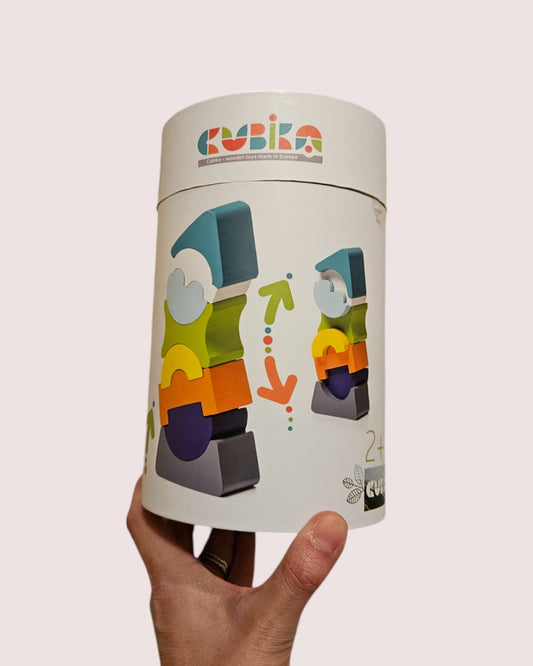 Cubika wobbly stacking tower puzzle