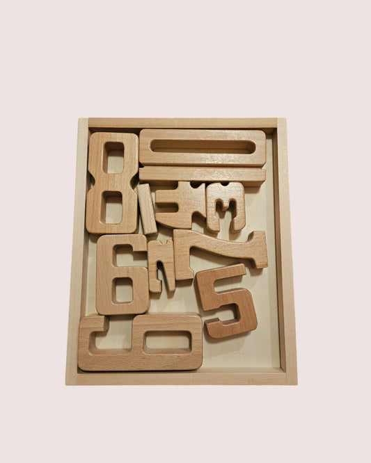 Wooden stacking numbers puzzle