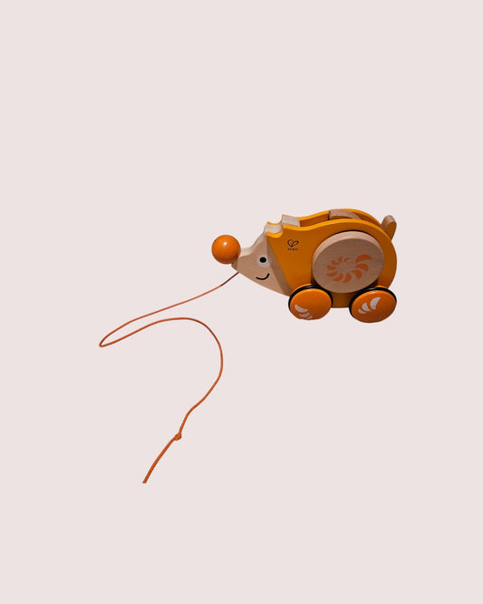 Hape porcupine wooden pull toy