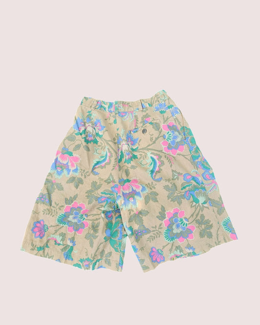 Vintage Eddie Bauer paisley print pleated front shorts Tagged 6 womens