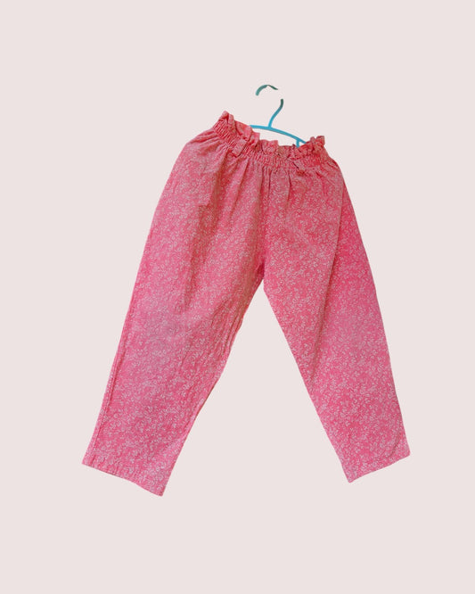 Vintage Klox for Kids floral print paper bag waist pants Size 6