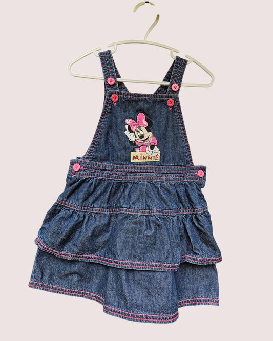 Disney Minnie denim embroidered skirtall Tagged 18-24M
