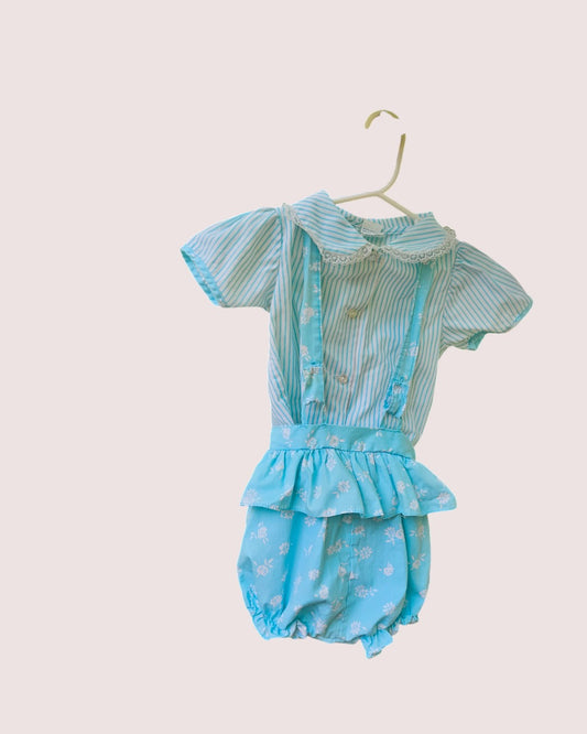 Vintage bubble romper and shirt 3T