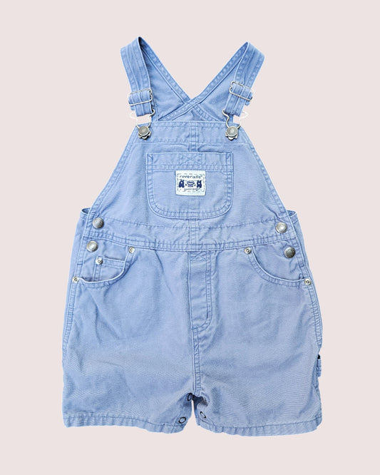 Vintage Lands End Roveralls shortalls in pale blue/grey colour Tagged 4T