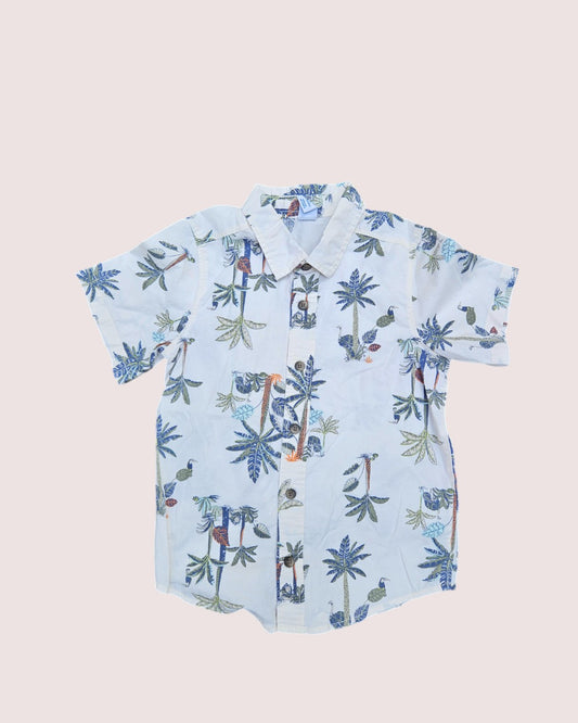 Old Navy tropical button up shirt 5T