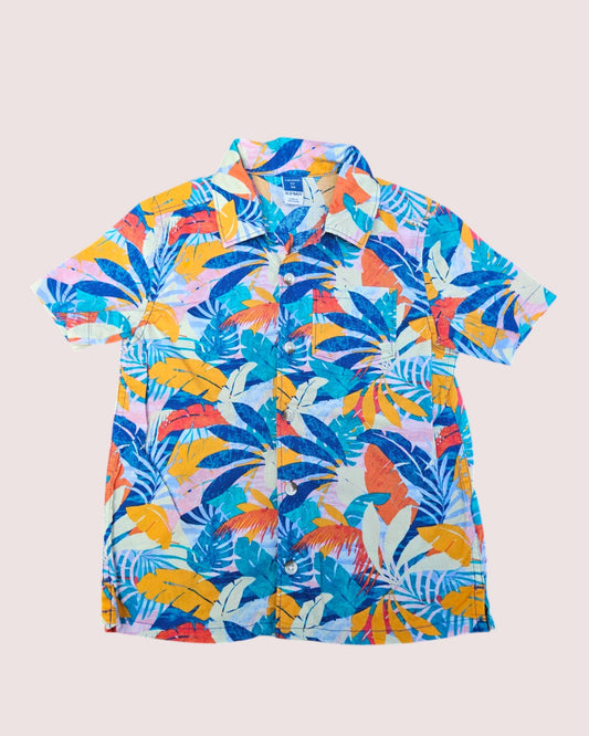 Old Navy tropical short sleeve button up shirt 5T