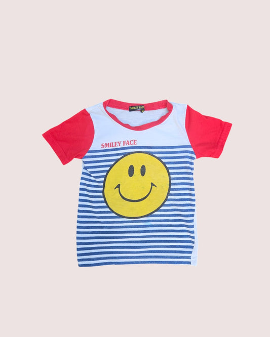 Smiley face tee 3-4T