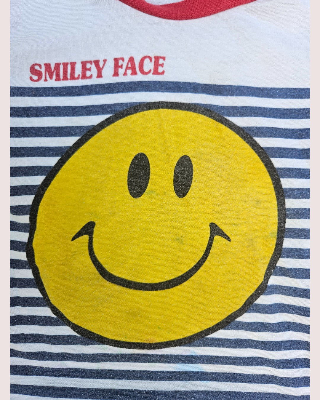 Smiley face tee 3-4T