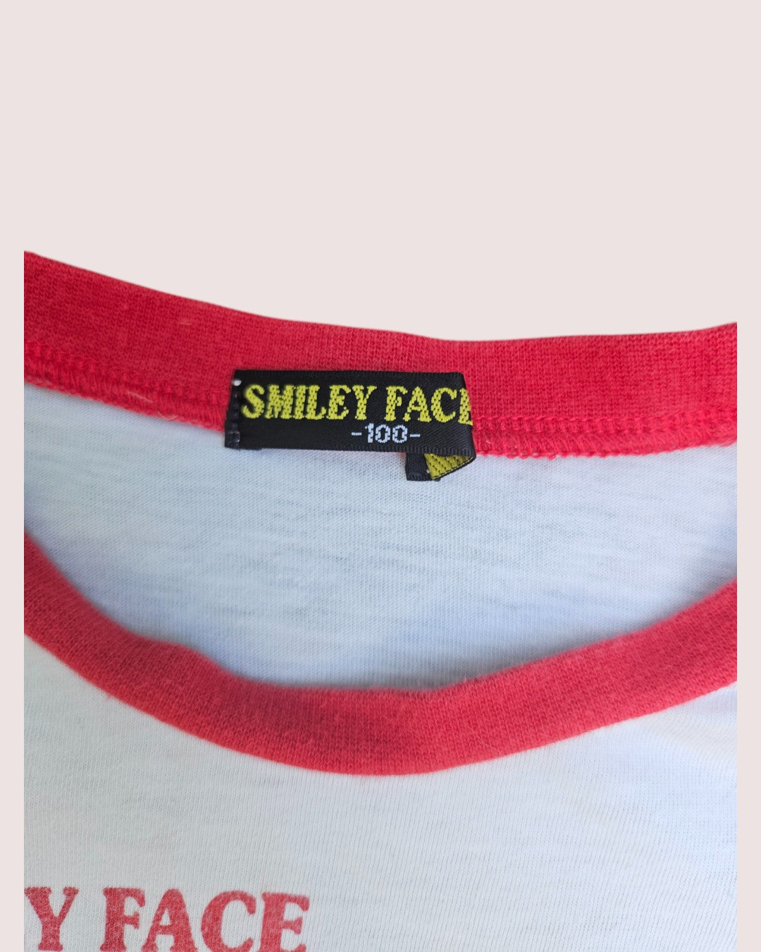 Smiley face tee 3-4T