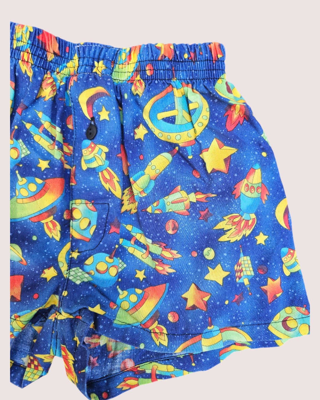 Space print shorts 4-5T