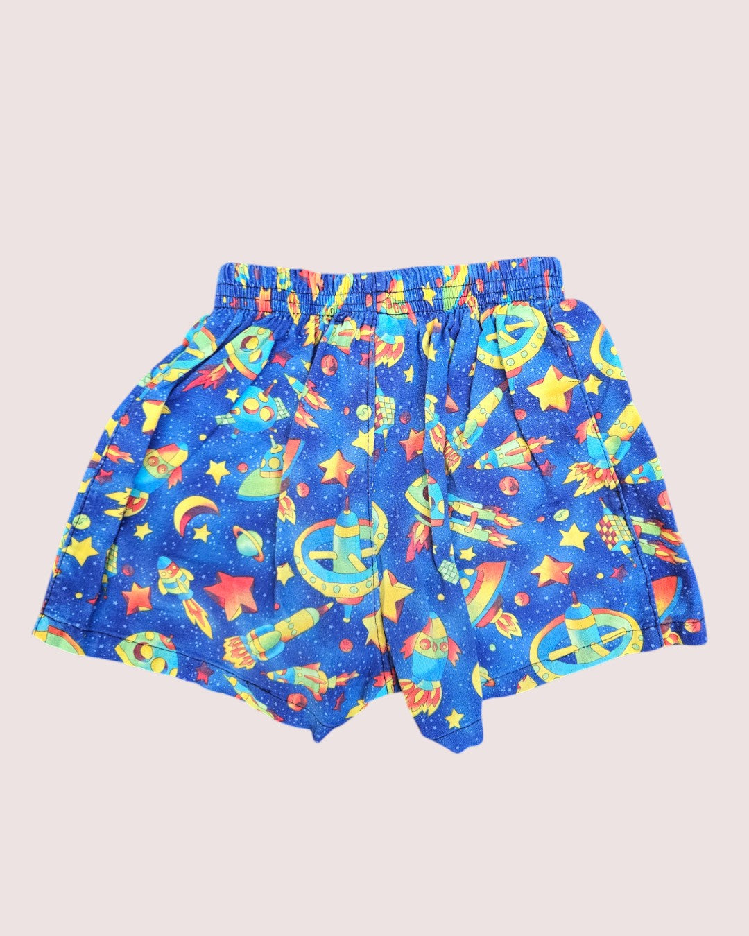 Space print shorts 4-5T