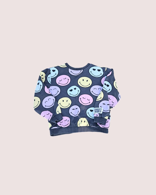 H&M Smiley world crewneck 6-8Y