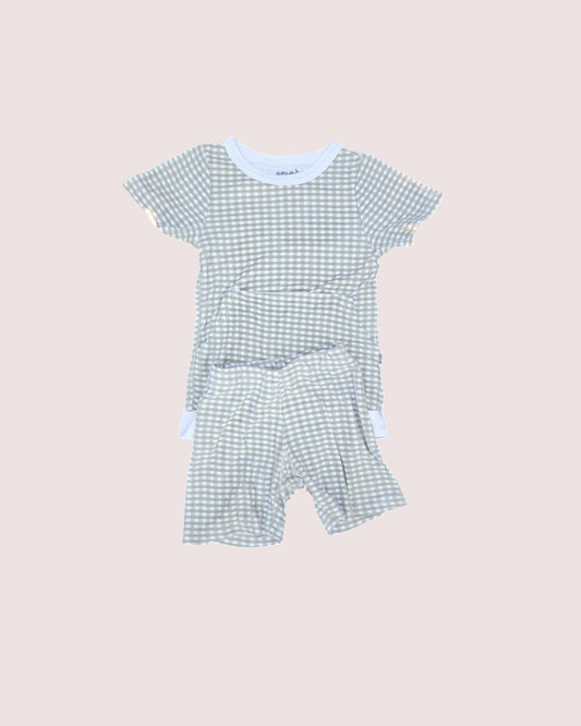 Goumi Kids checkered lounge set shorts and tee 4T