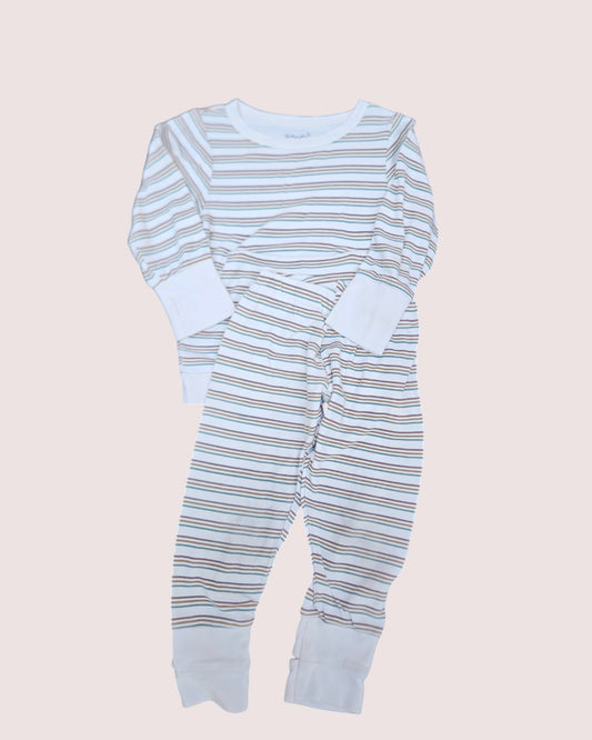 Goumi Kids lounge set pants and long sleeve 4T -colourful stripes