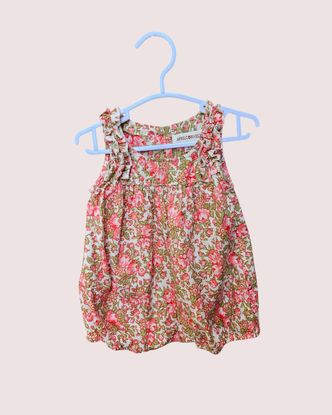 April Cornell floral bubble romper 0-6m